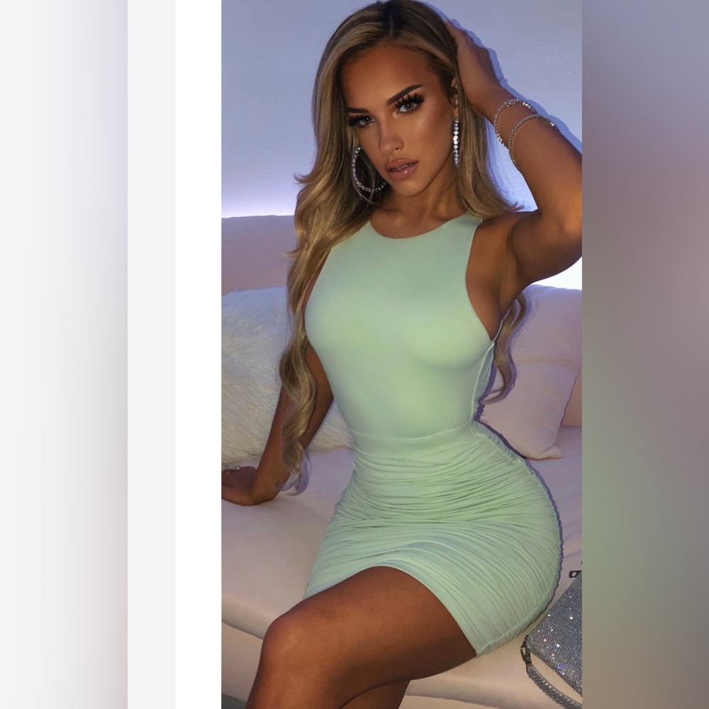 Babyboo Sage Green Mini Dress - Gem